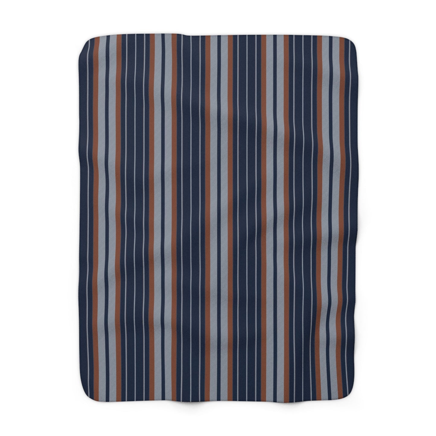 Sherpa Blanket | Orange & Blue | Stripe