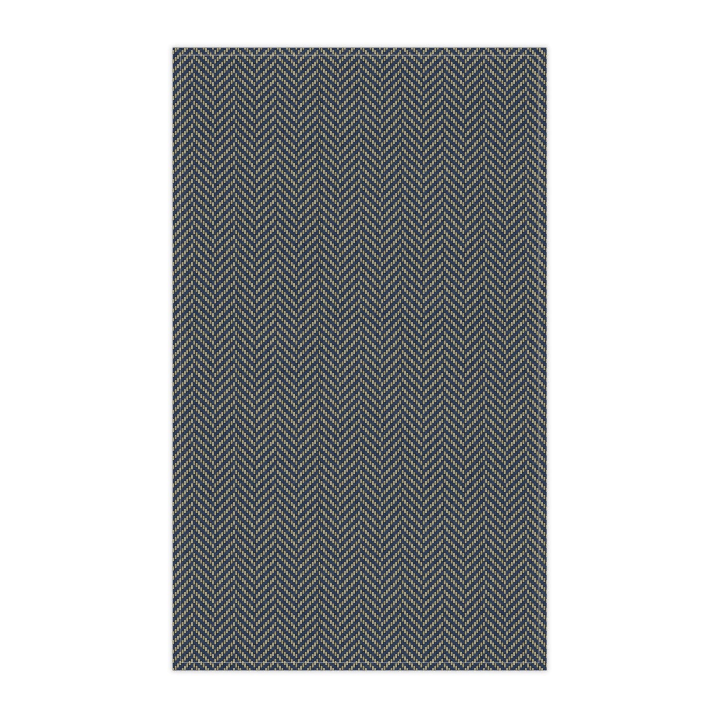 Tea Towels | Blue & Gold | Herringbone