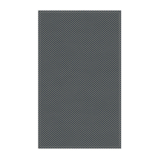 Tea Towels | Blue & Gold | Herringbone