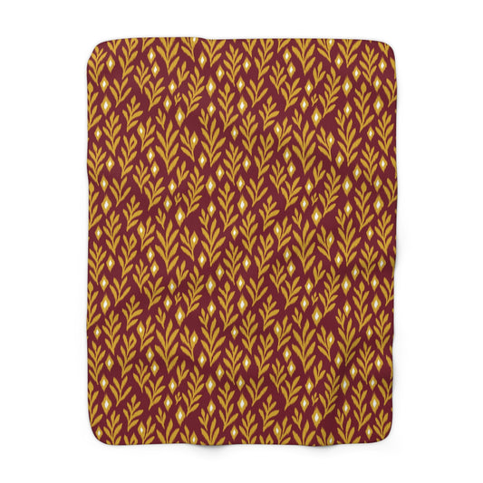 Sherpa Blanket | Red & Yellow | Laurel