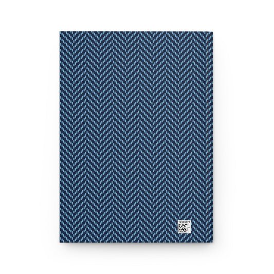 Journal | Light Blue & White | Herringbone