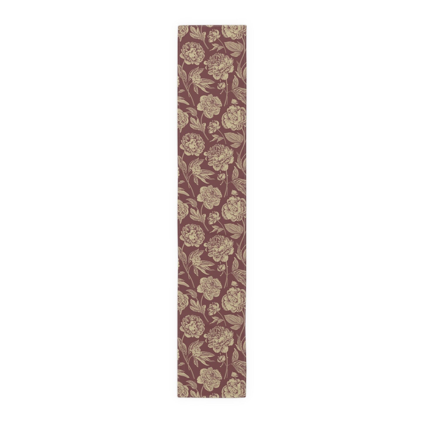 Table Runner | Maroon & Gold | Peony
