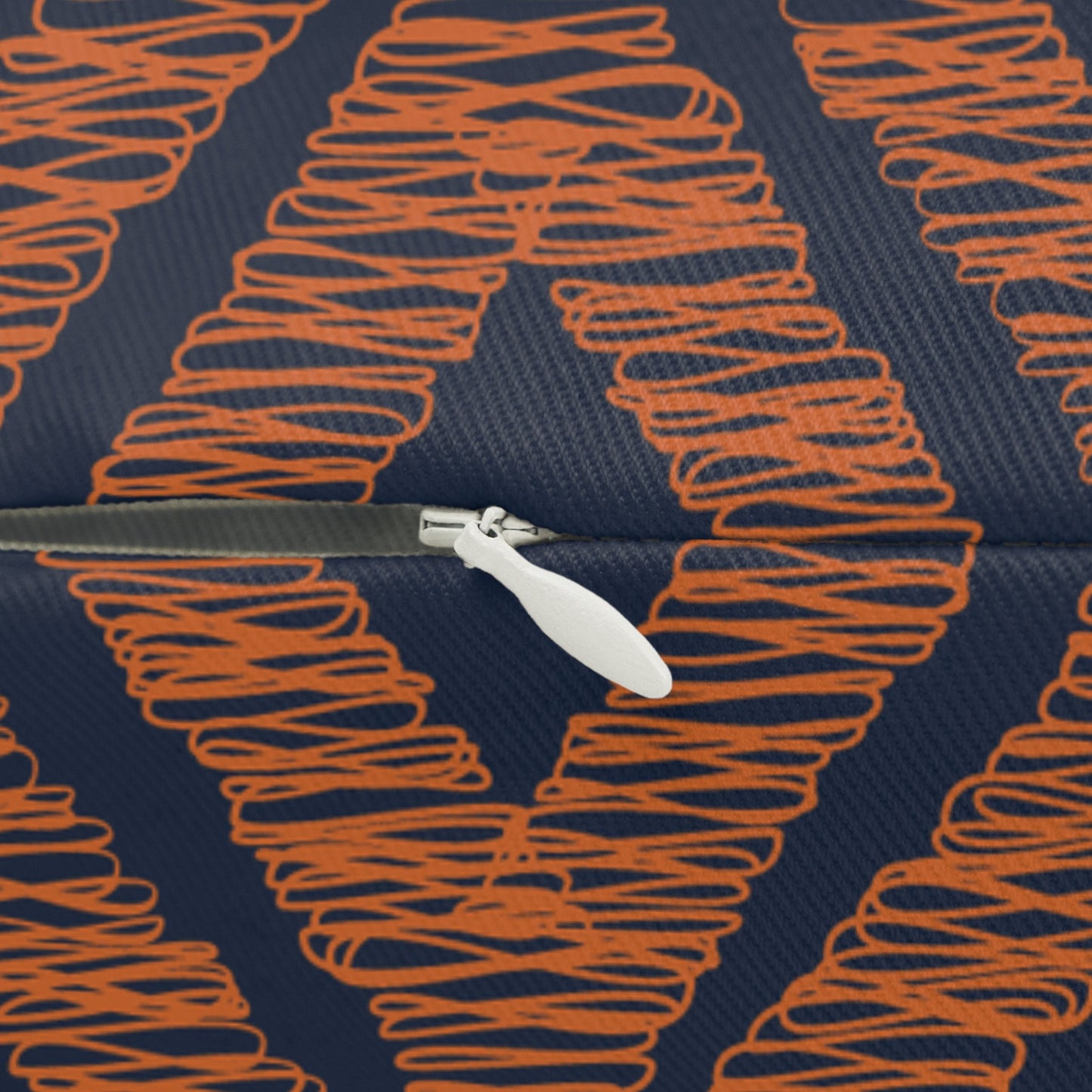 Pillow | Orange & Blue | Ogee