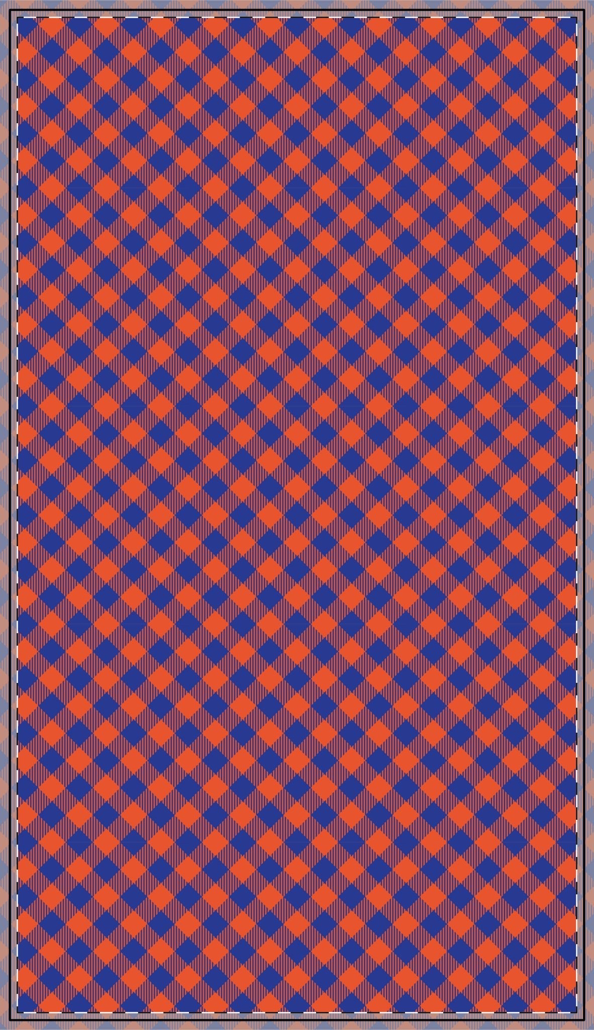 Tablecloth | Bright Blue & Orange | Gingham