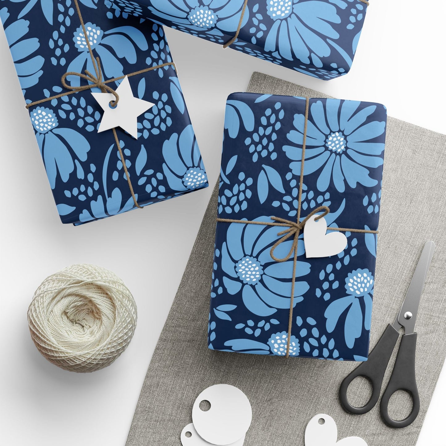 Gift Wrap | Light Blue & White | Bellis