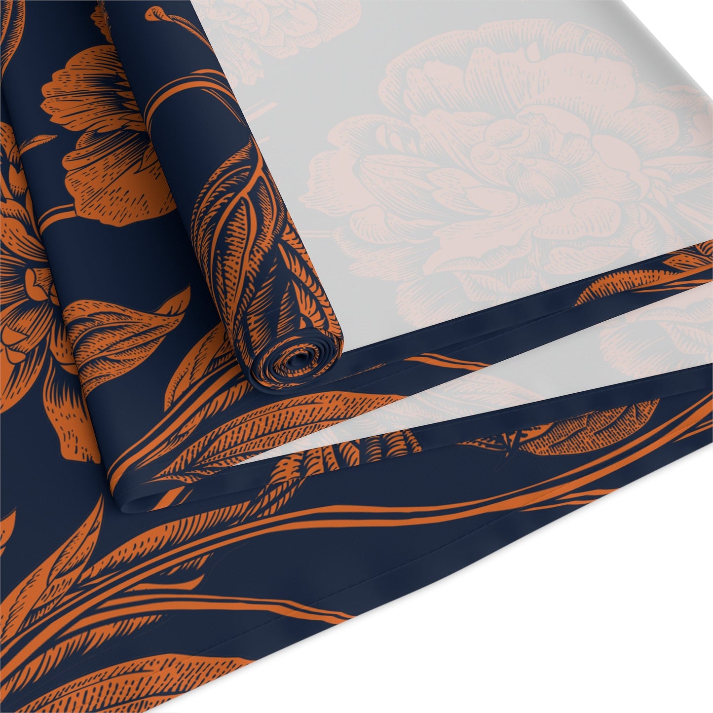 Table Runner | Orange & Blue | Peony