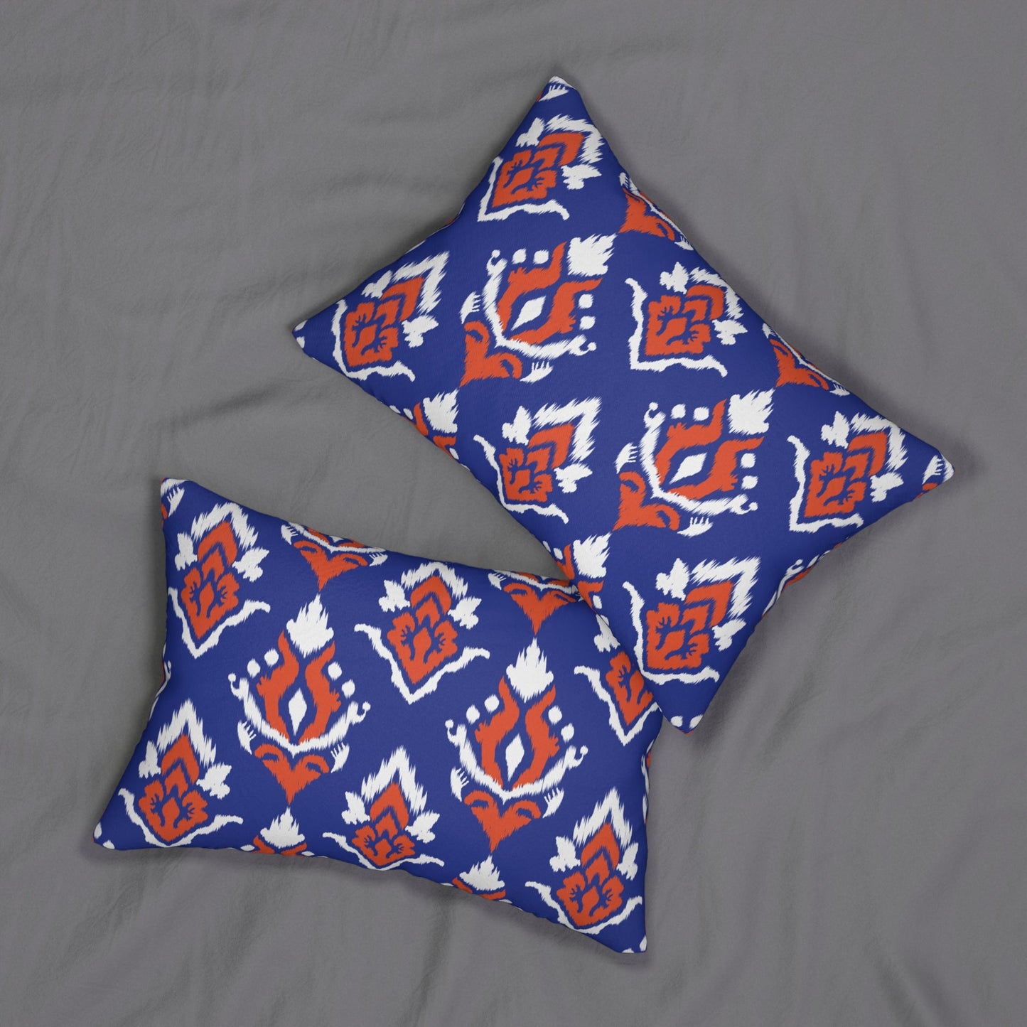 Pillow | Bright Blue & Orange | Ikat