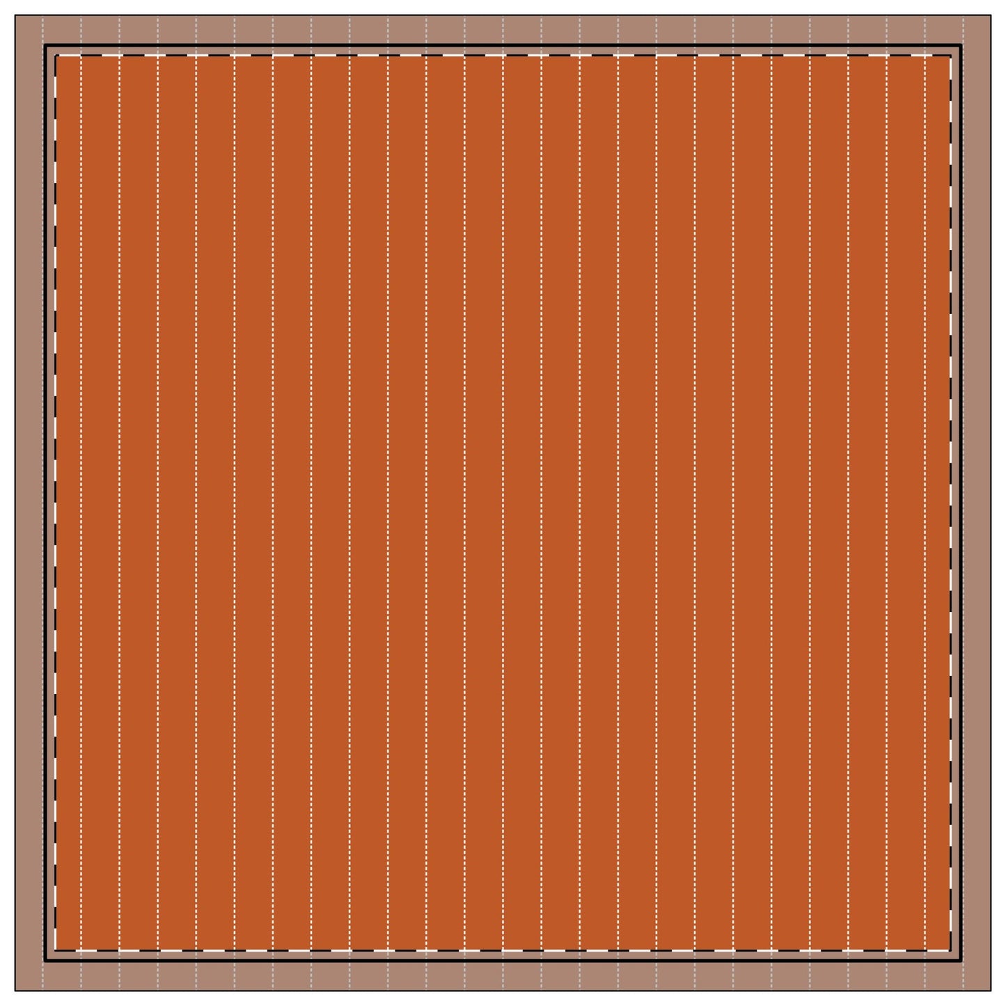 Napkins | Dark Orange & White | Pinstripe