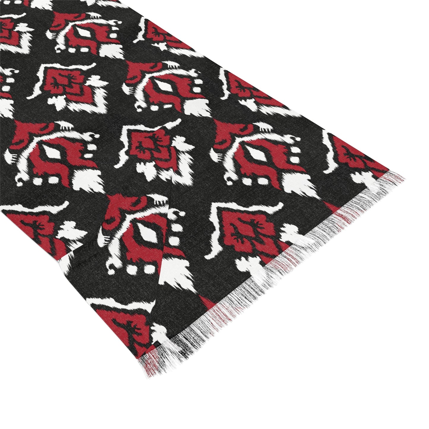 Scarf | Red & Black | Ikat
