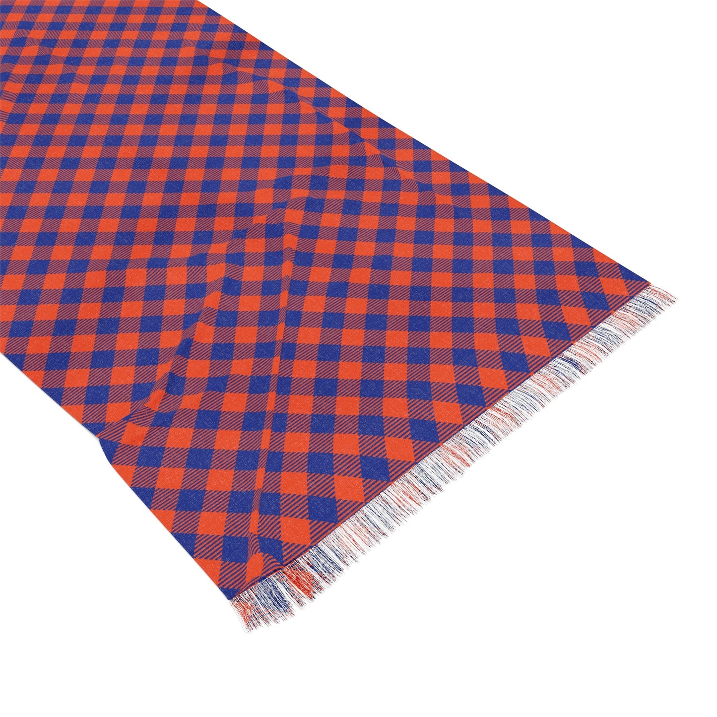 Scarf | Bright Blue & Orange | Gingham