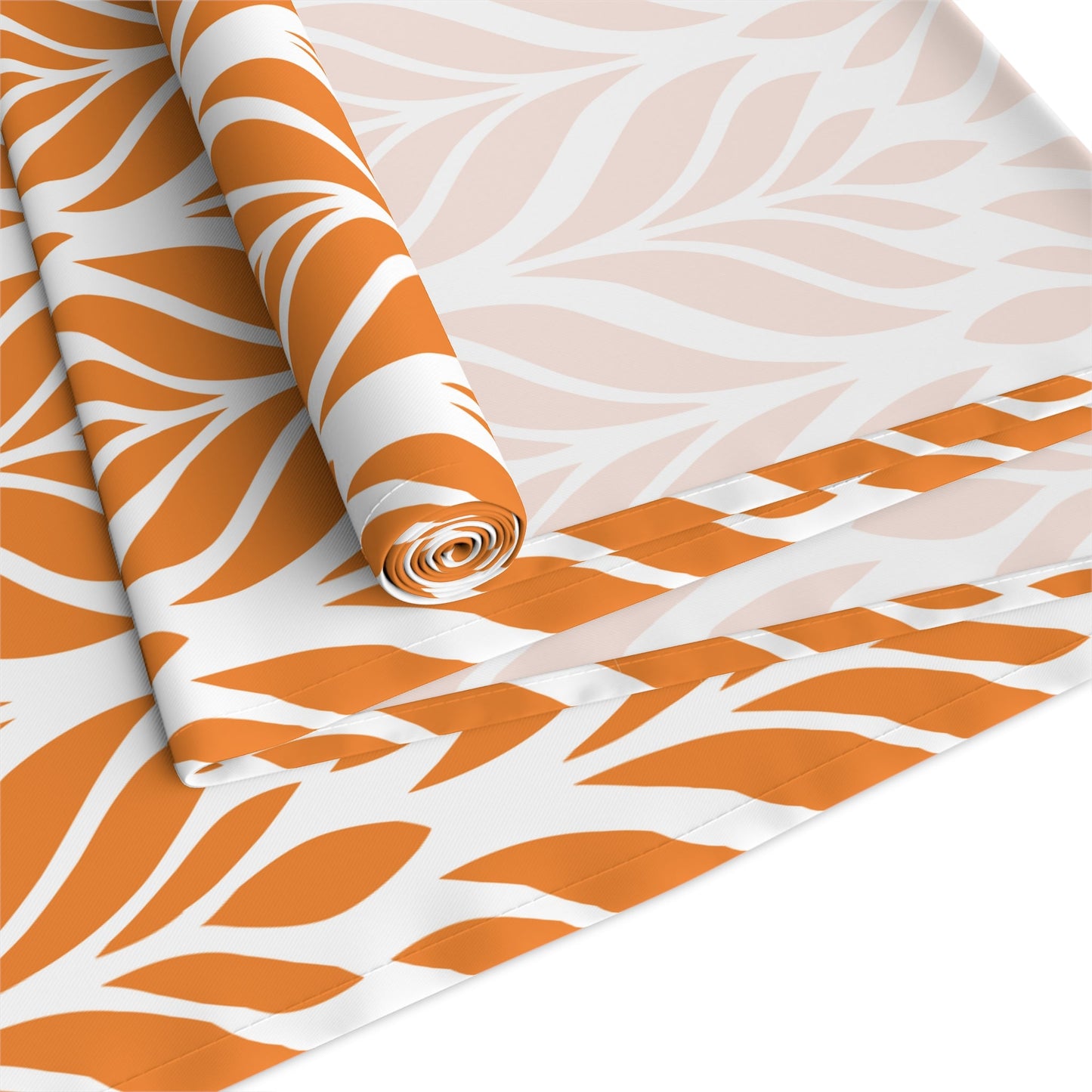 Table Runner | Orange & White | Palm