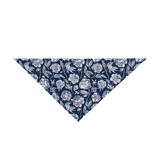 Pet Bandana | Navy & White | Peony