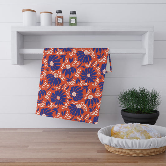 Tea Towel | Bright Blue & Orange | Bellis