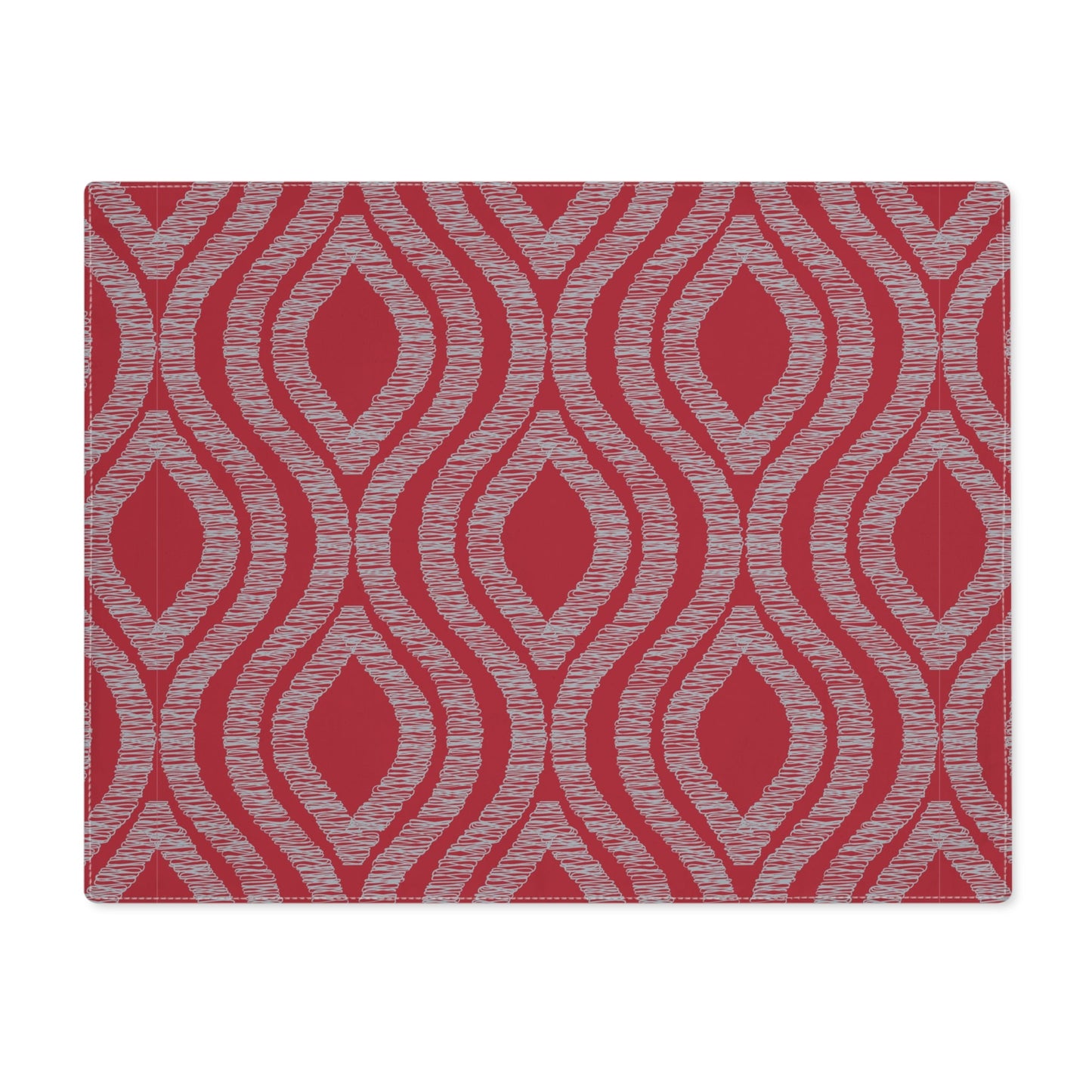 Placemat | Red & Gray | Ogee