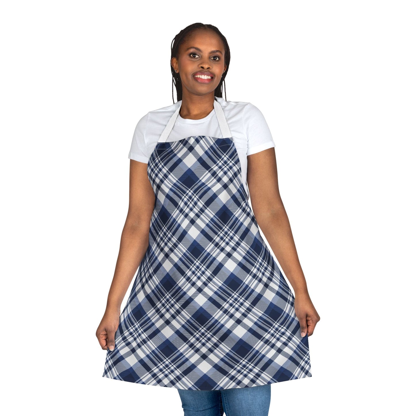 Apron | Navy & White | Tartan