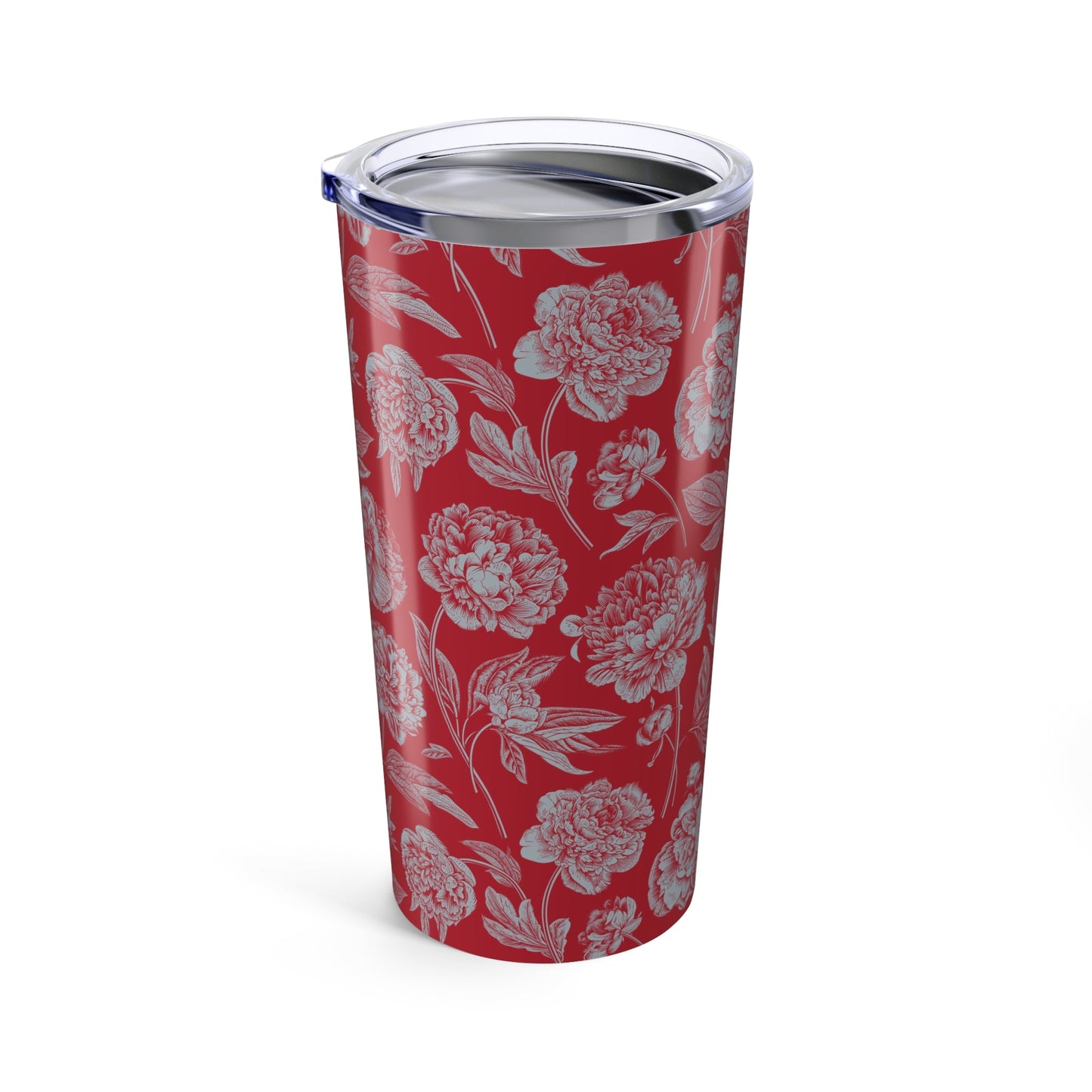 Tumbler | Red & Gray | Peony