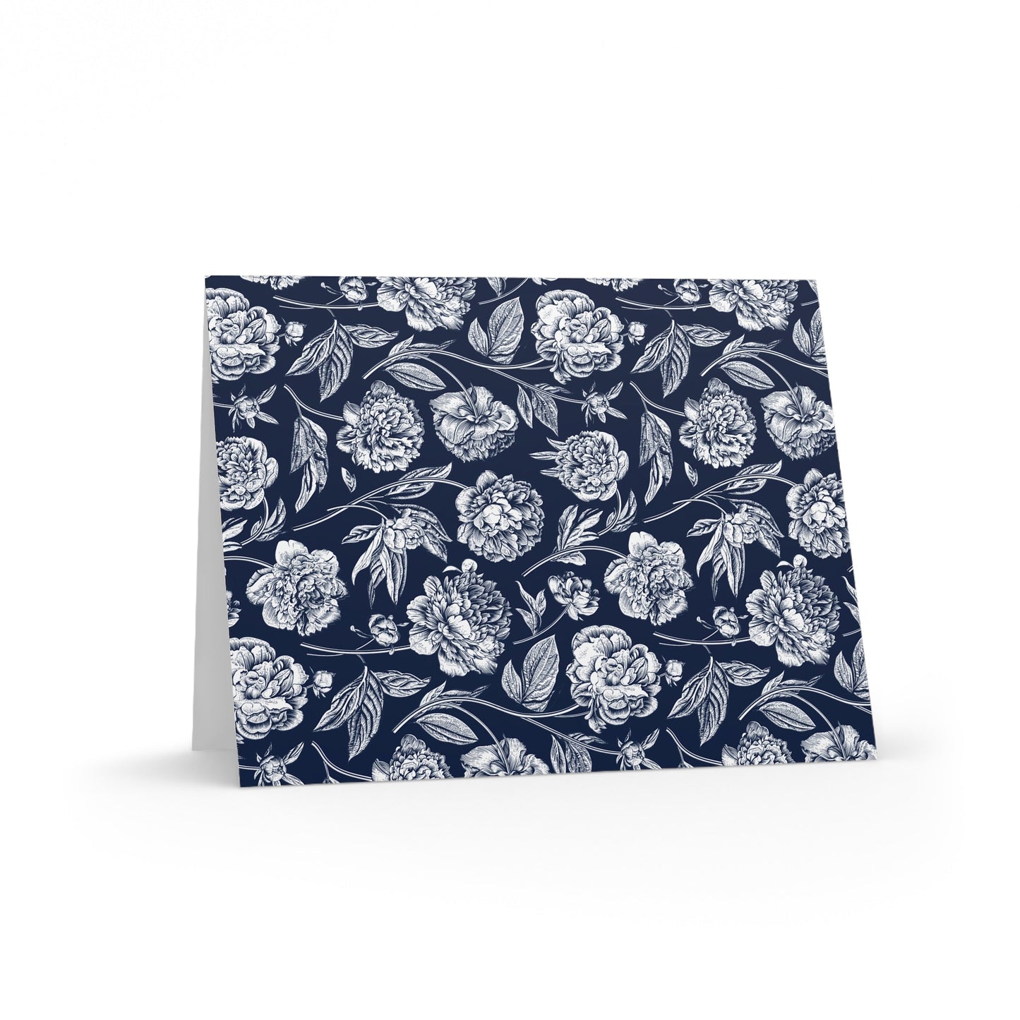Notecards Set | Navy & White | Peony
