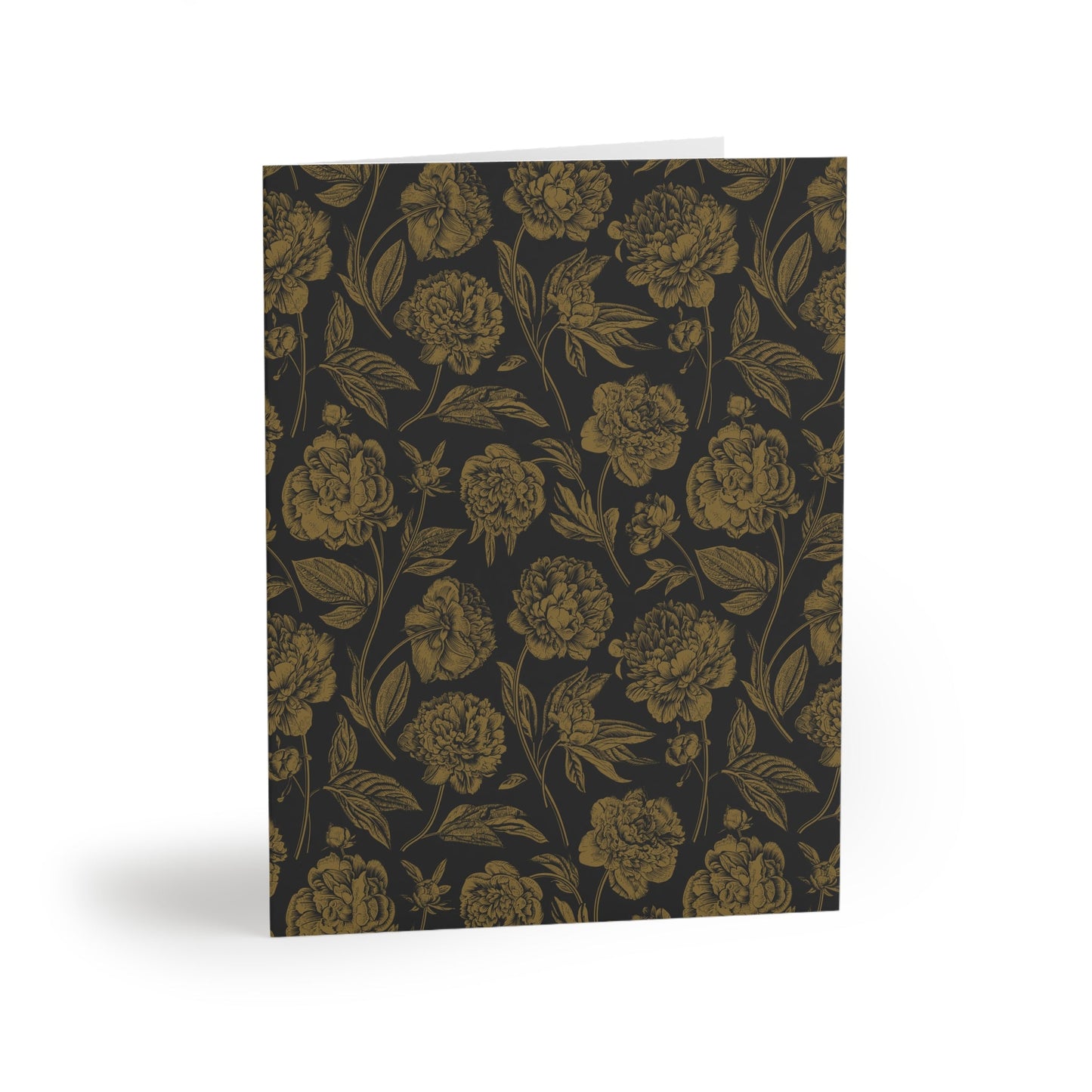 Notecards Set | Black & Gold | Peony