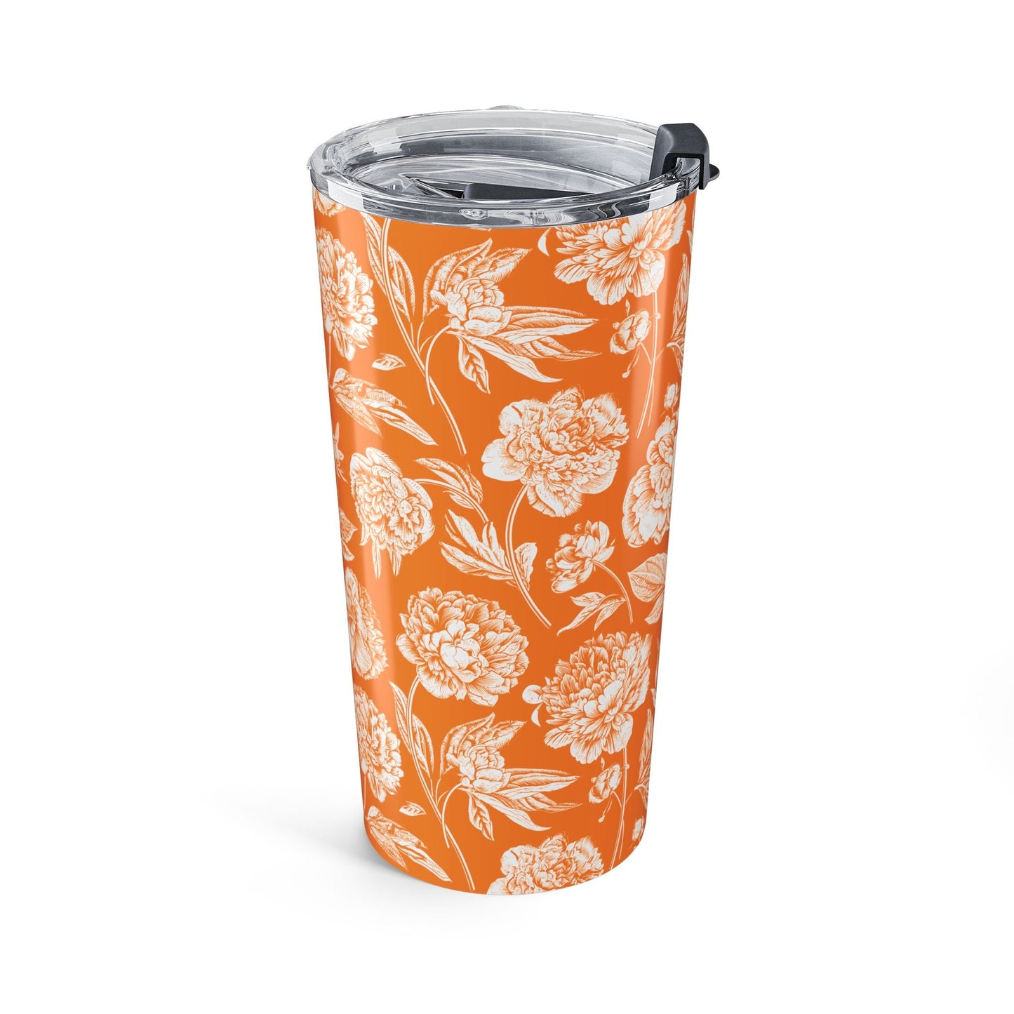 Tumbler | Orange & White | Peony