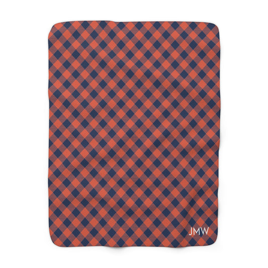 Sherpa Fleece Blanket- Personalized | Charlottesville, Virginia | Gingham