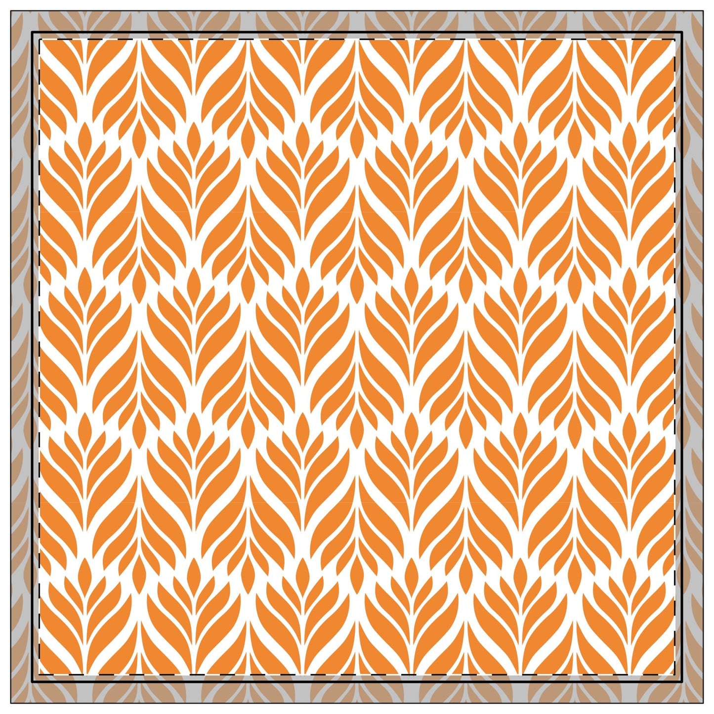 Napkin 4-set | Orange & White | Palm