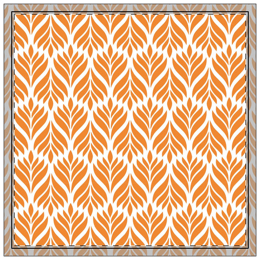 Napkin 4-set | Orange & White | Palm