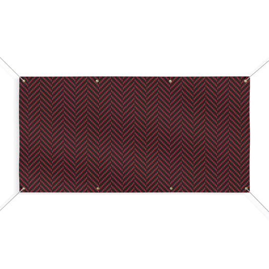 Banner | Red & Black | Herringbone