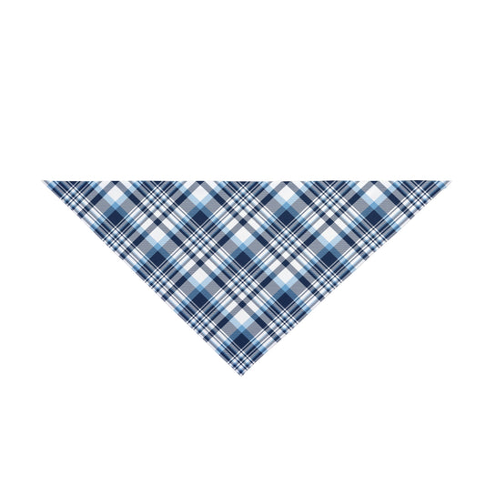 Pet Bandana | Light Blue & White | Tartan