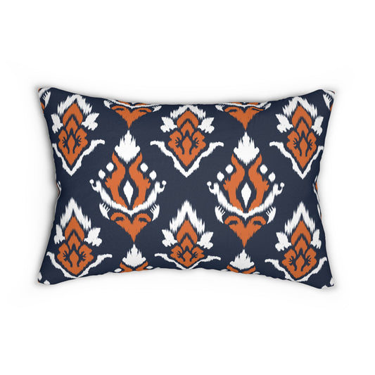 Pillow | Orange & Blue | Ikat