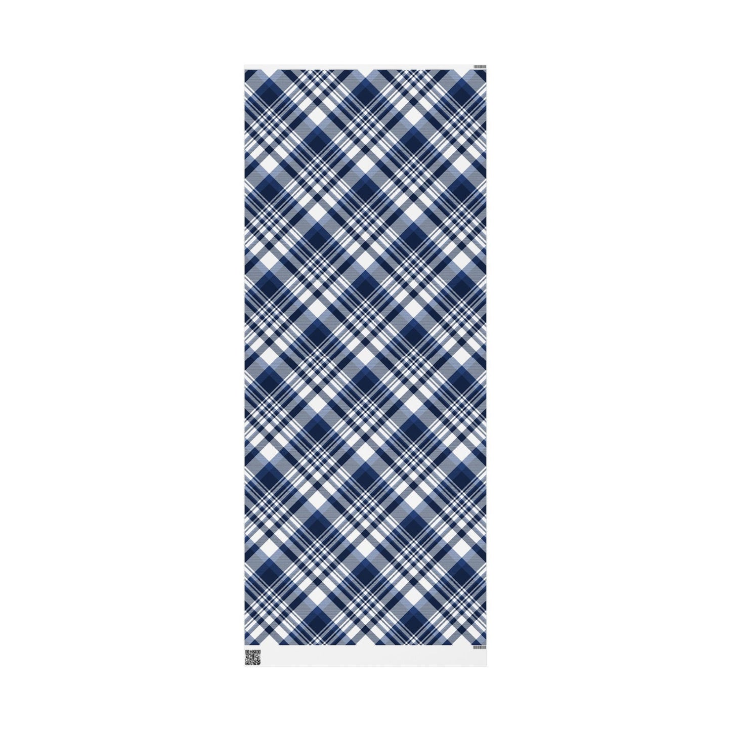 Gift Wrap | Navy & White | Tartan