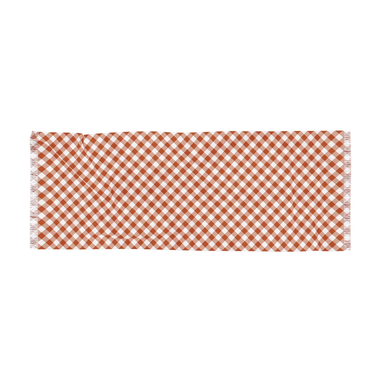 Scarf | Dark Orange & White | Gingham