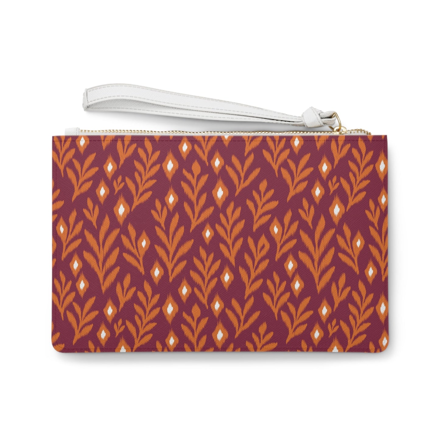 Clutch Bag | Maroon & Orange | Laurel
