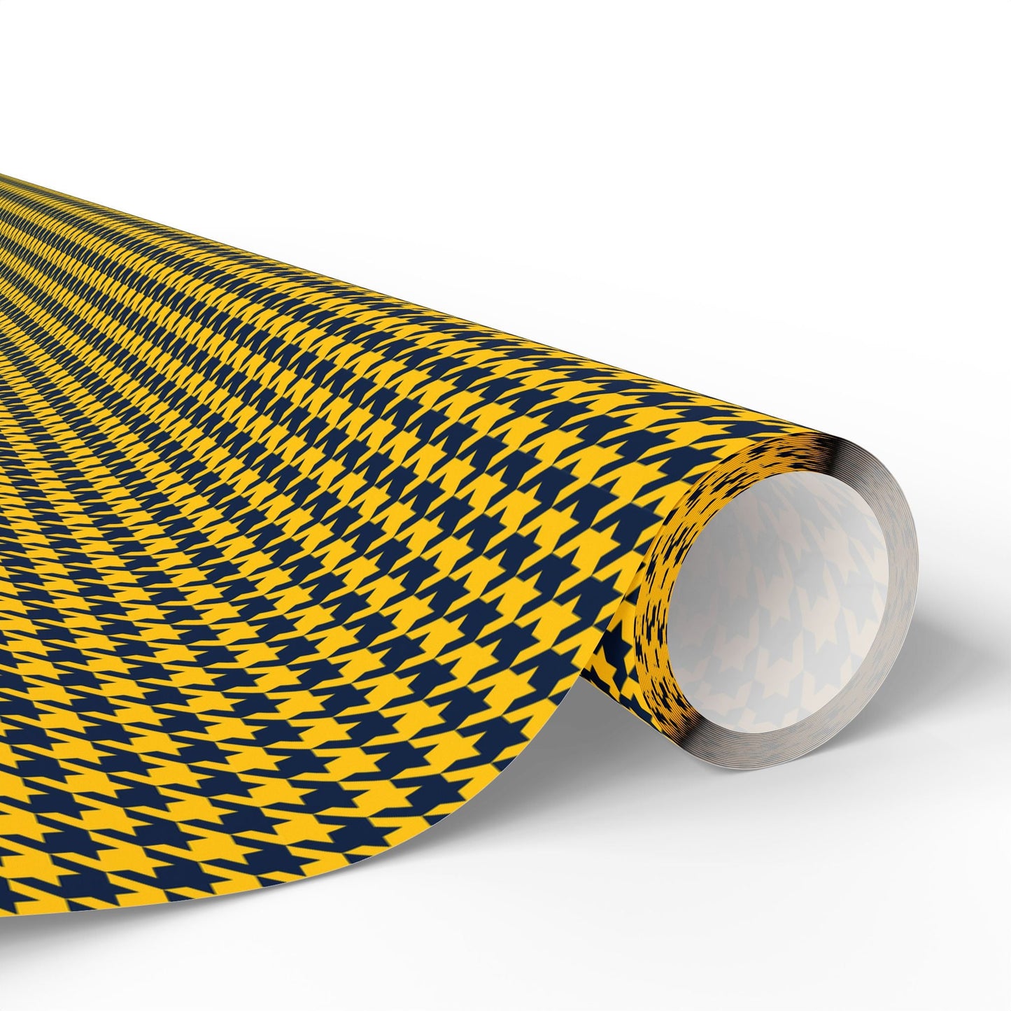 Gift Wrap | Yellow & Blue | Houndstooth