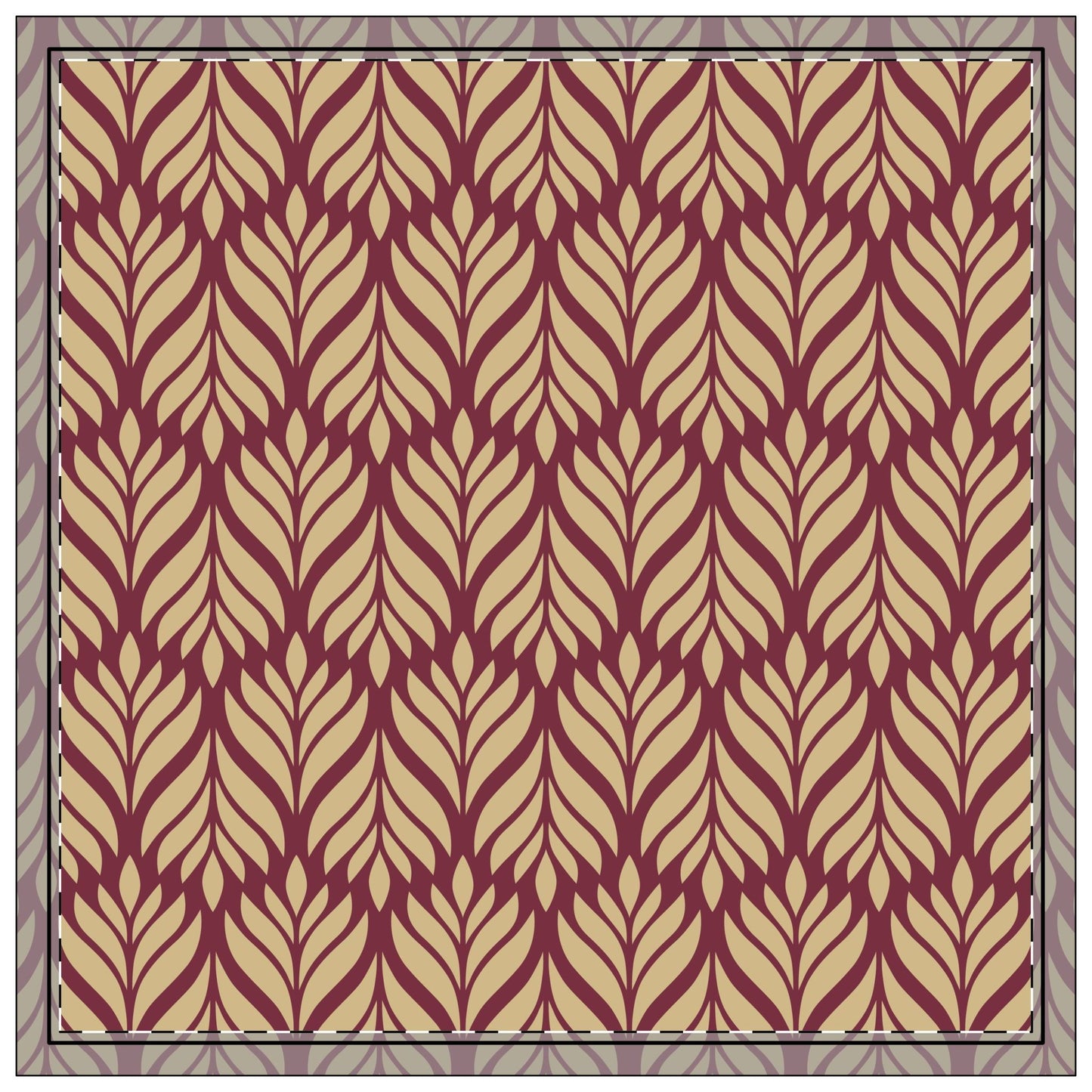 Napkins | Maroon & Gold | Palm