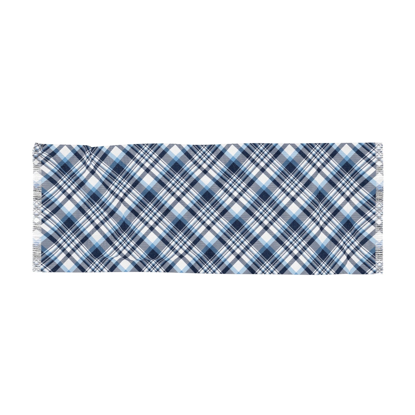 Scarf | Light Blue & White | Tartan