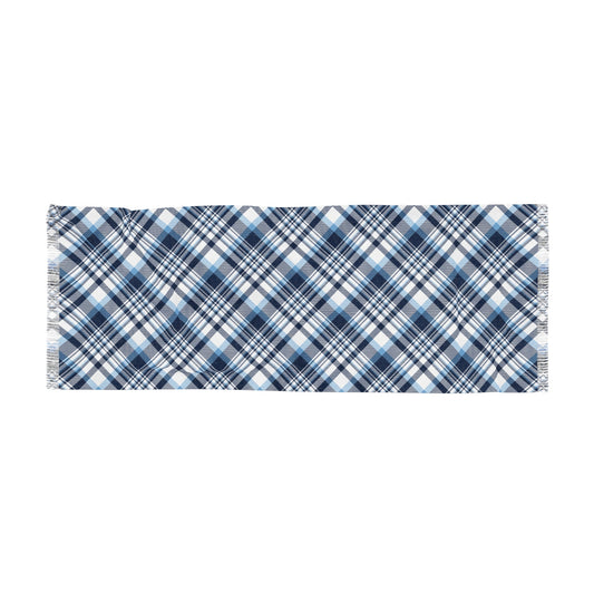Scarf | Light Blue & White | Tartan