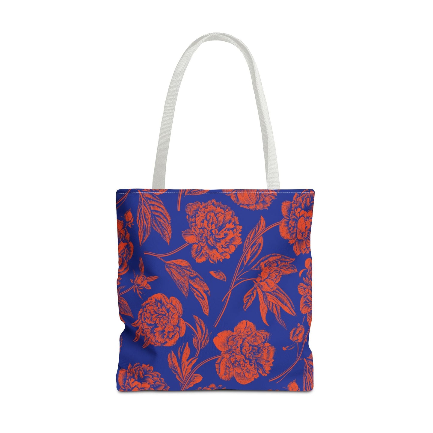 Tote Bag | Bright Blue & Orange | Peony