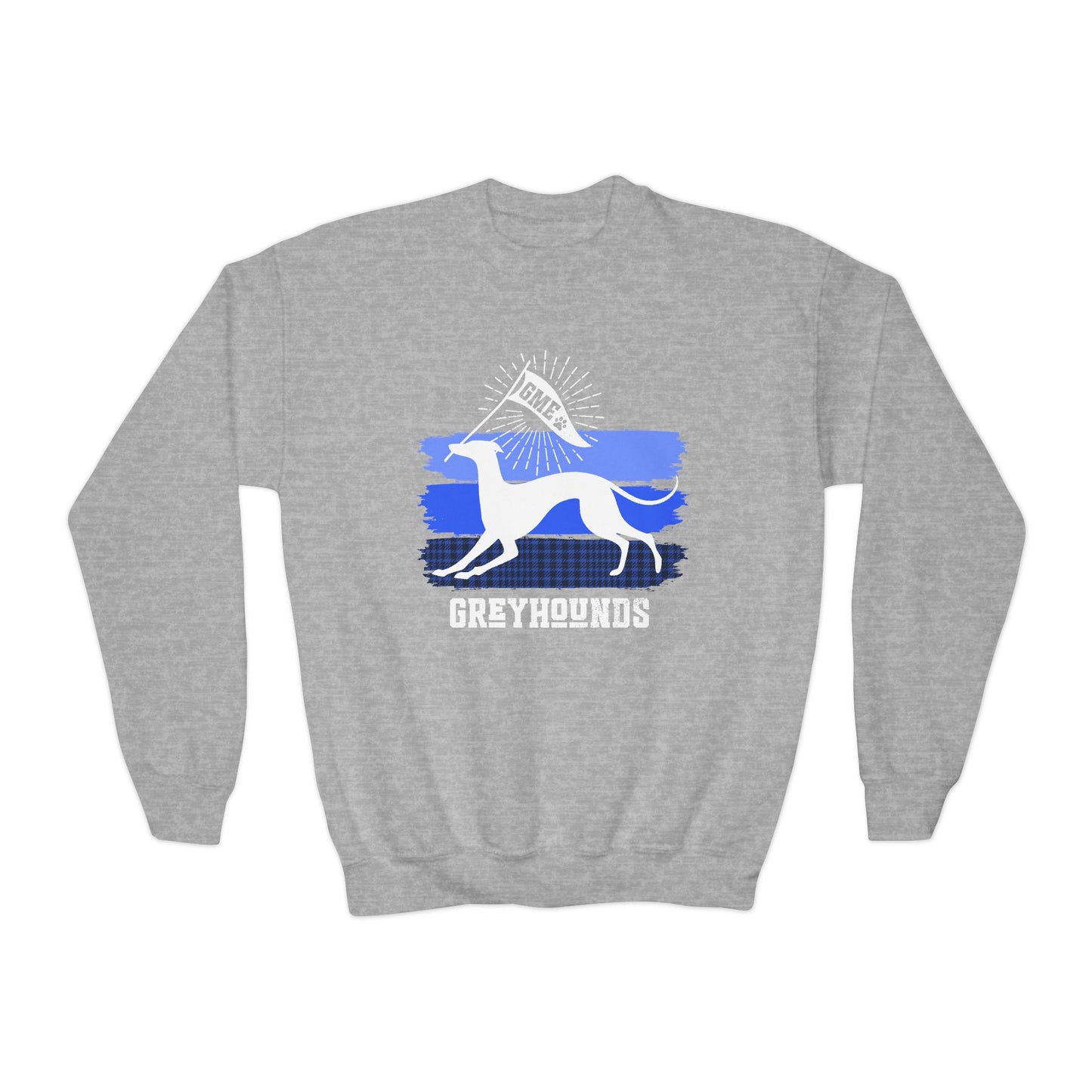 Youth Crewneck Sweatshirt | Greyhounds | Blue Flag