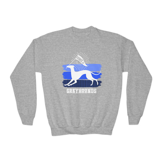 Youth Crewneck Sweatshirt | Greyhounds | Blue Flag