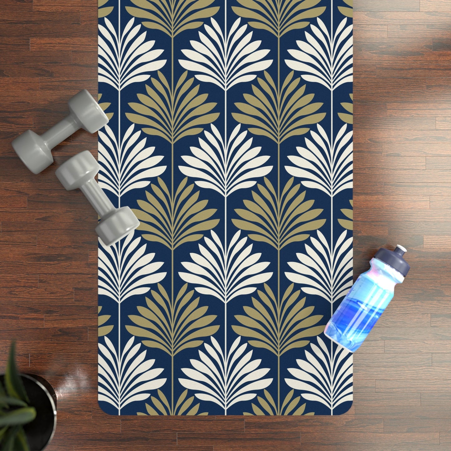 Yoga Mat | Blue & Gold | Deco