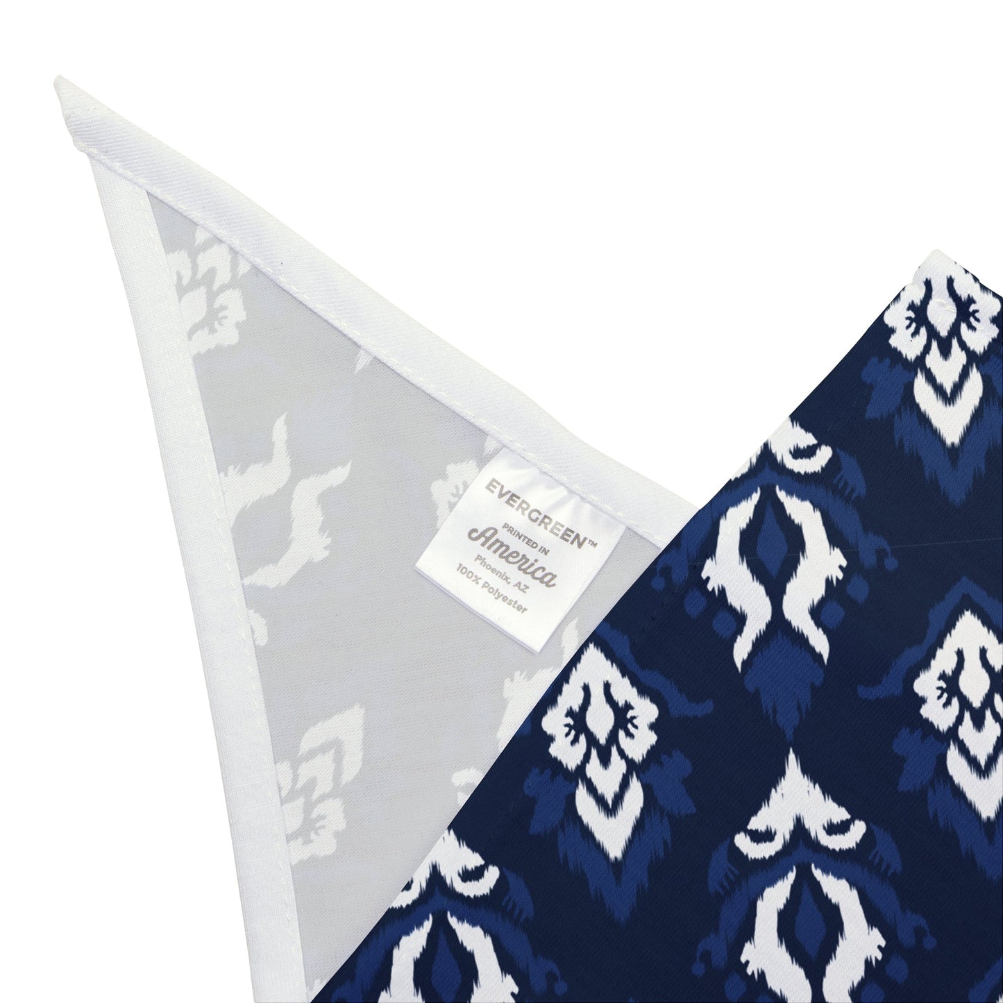 Pet Bandana | Navy & White | Ikat