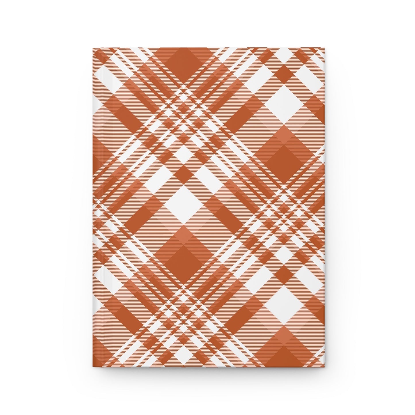Journal | Dark Orange & White | Tartan