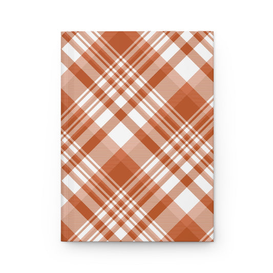 Journal | Dark Orange & White | Tartan