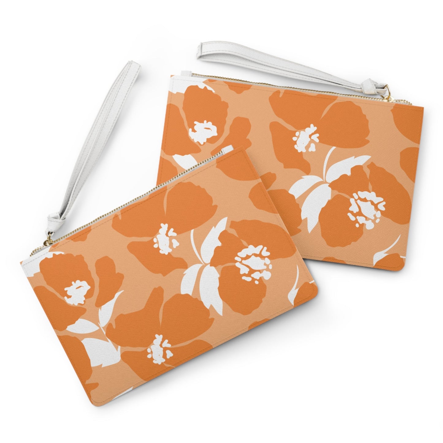 Clutch Bag | Orange & White | Poppy