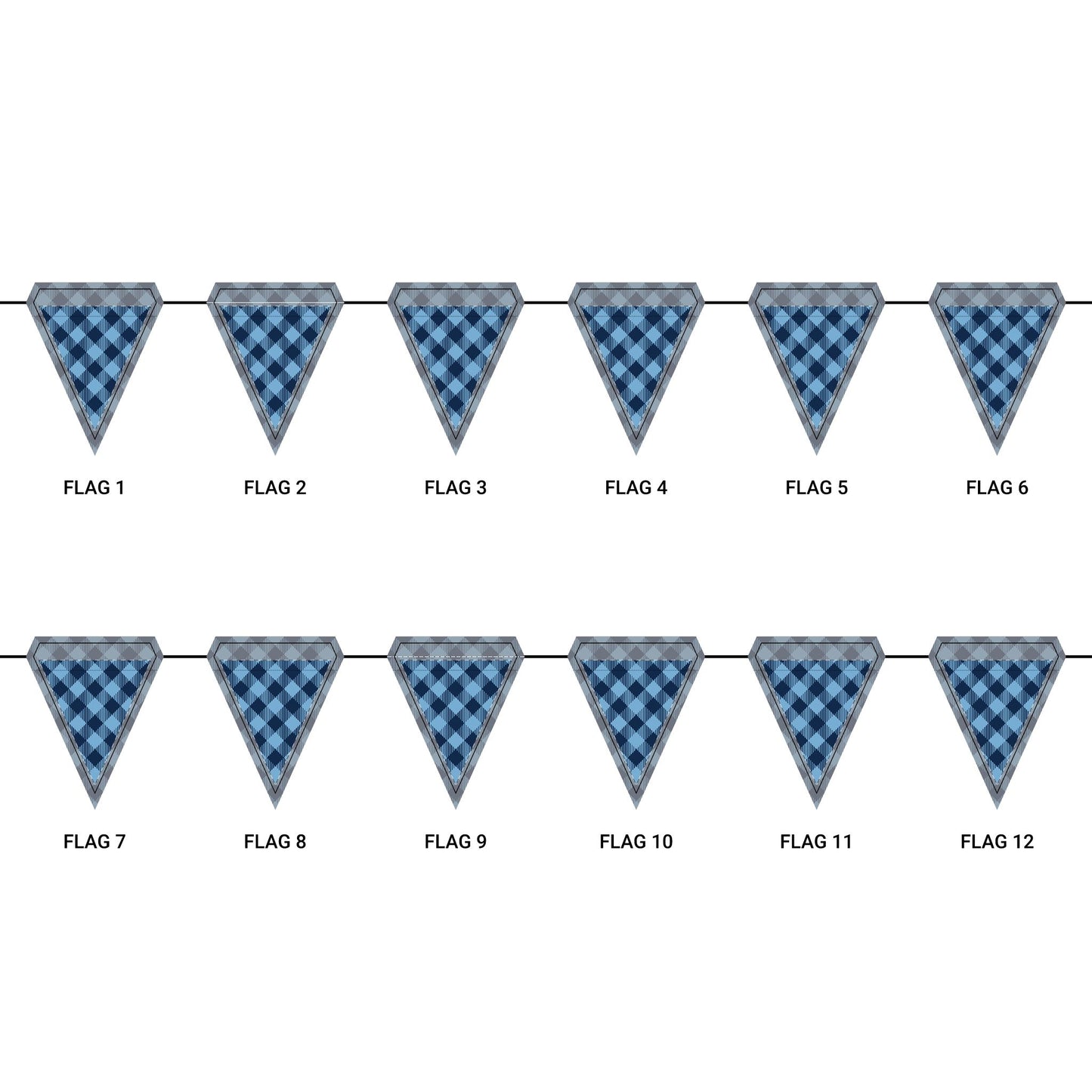 Flag Garland | Chapel Hill, North Carolina | Gingham