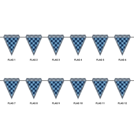 Flag Garland | Chapel Hill, North Carolina | Gingham
