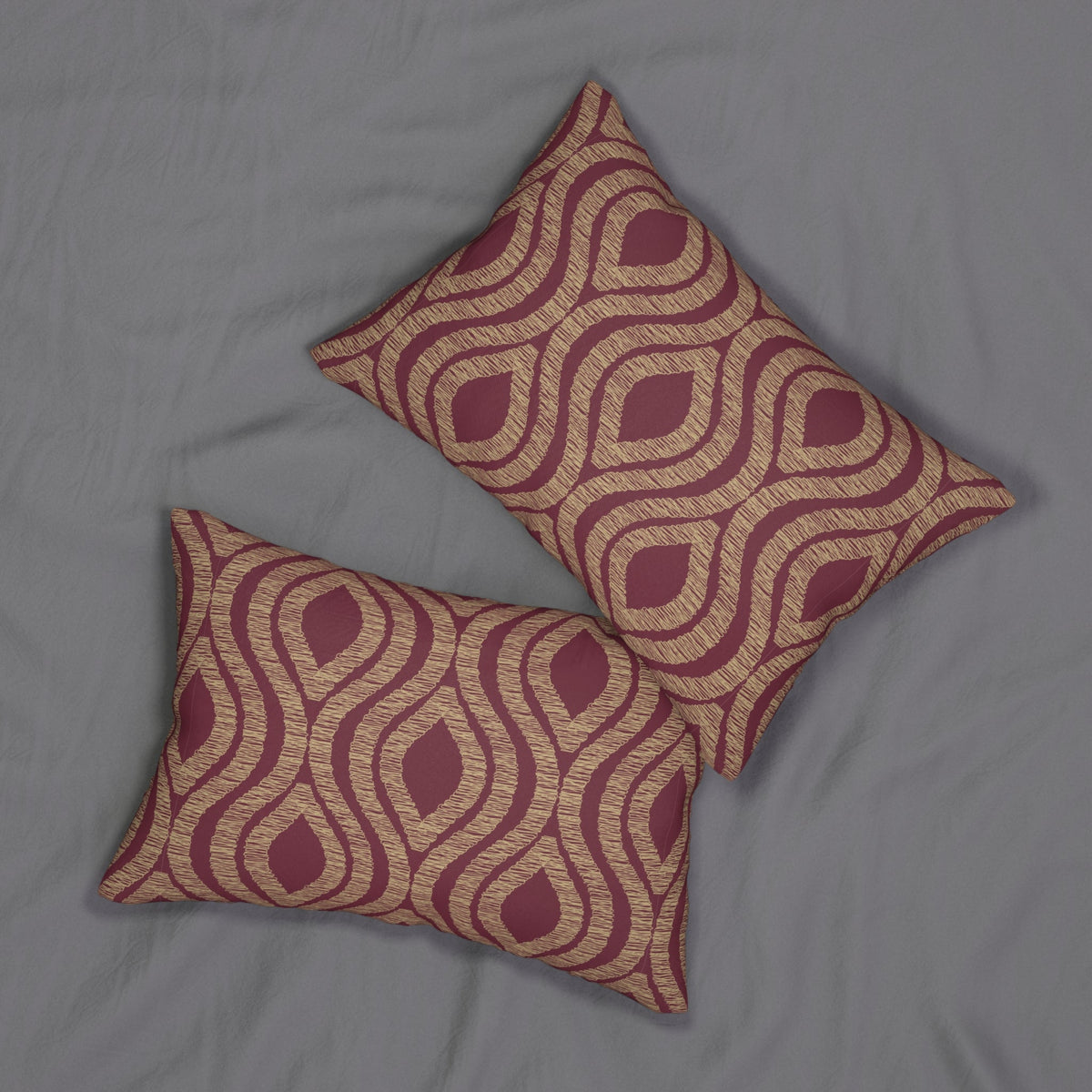 Pillow | Maroon & Gold | Ogee
