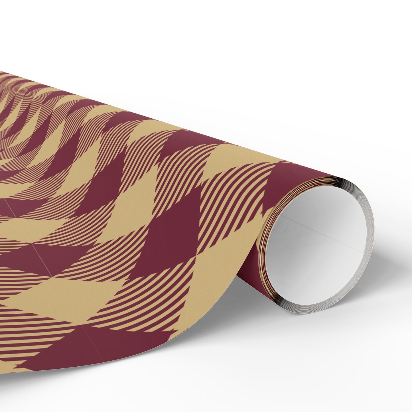 Gift Wrap | Maroon & Gold | Gingham