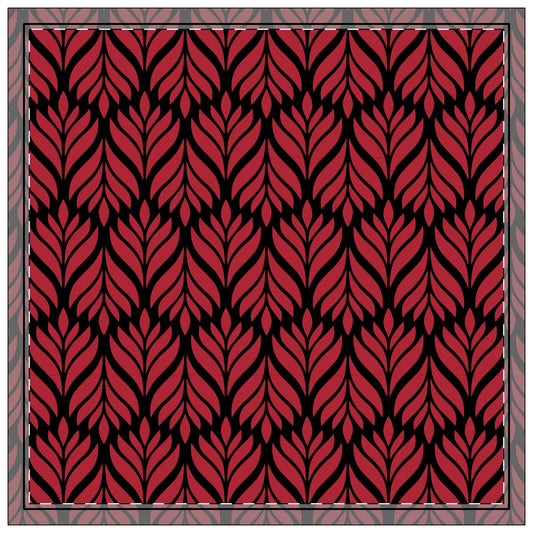 Napkin 4-set | Red & Black | Palm