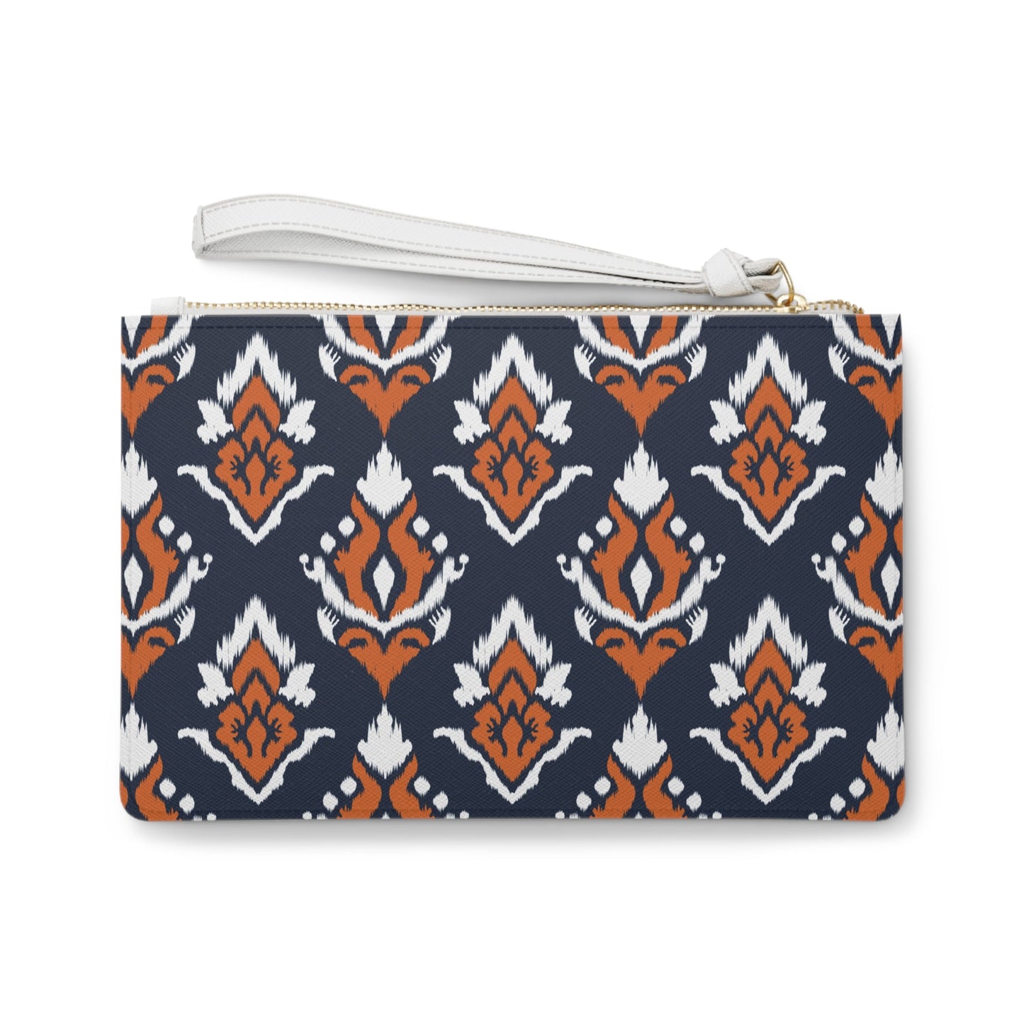 Clutch Bag | Orange & Blue | Ikat
